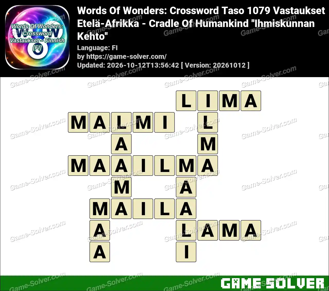 Words Of Wonders: Crossword Taso 1079 Vastaukset – Etelä-Afrikka – Cradle Of Humankind ”Ihmiskunnan Kehto”